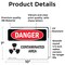 Signmission Contaminated Area Danger Sign, Vinyl Decal, 10in W x 7in L, 2PK OS-2PACK-DS-D-710-L-1834 - alternate 2